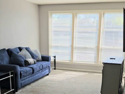 couch, window, tv stand